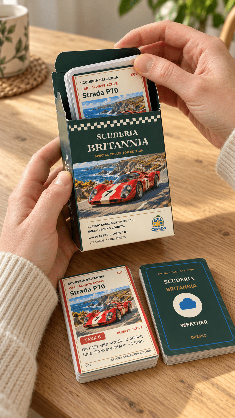Scuderia Britannia — Special Collector Edition Racing Card Game Around Britain | Ages 10+ - Quesbo