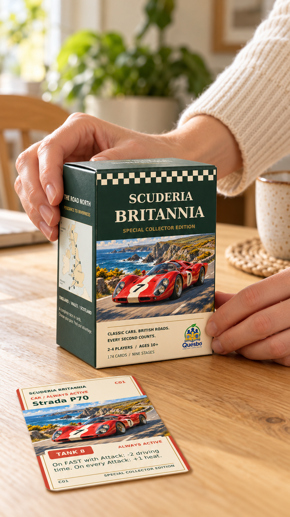 Scuderia Britannia — Special Collector Edition Racing Card Game Around Britain | Ages 10+ - Quesbo