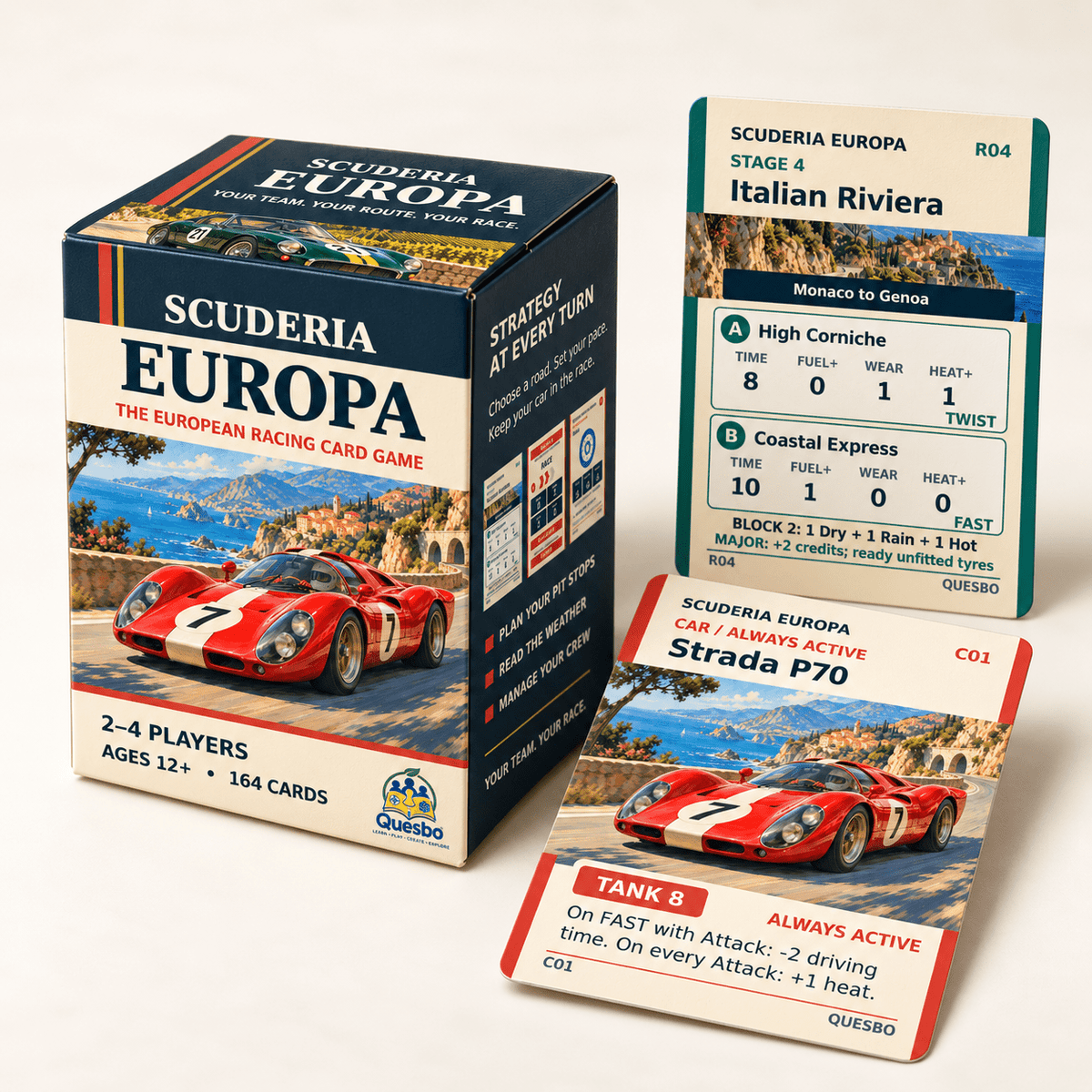 Scuderia Europa™ – Strategic European Racing Card Game | Ages 12+ - Quesbo