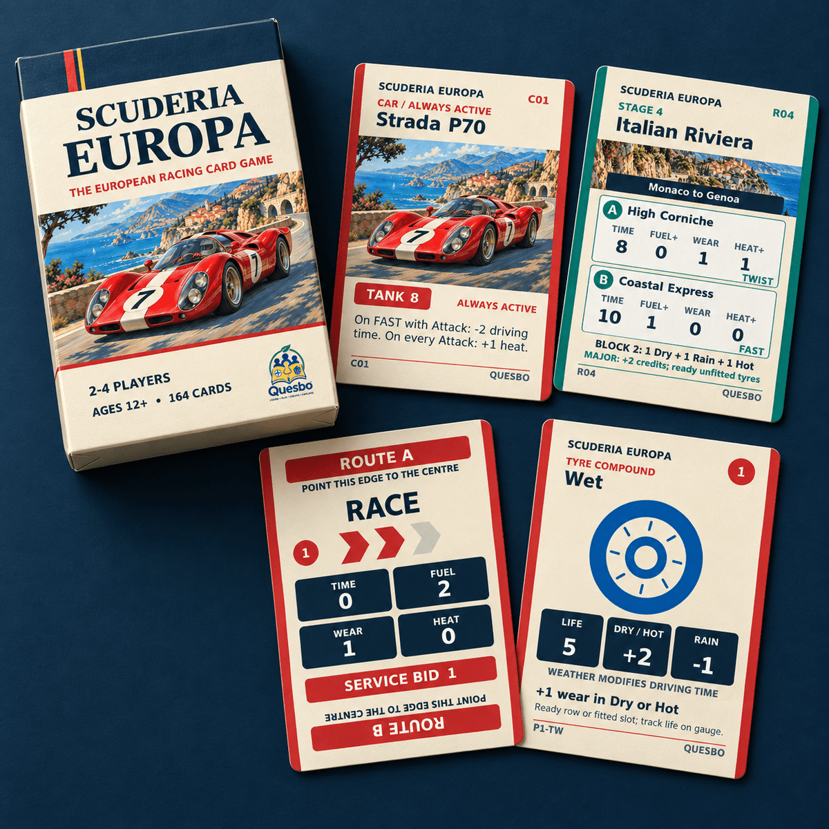 Scuderia Europa™ – Strategic European Racing Card Game | Ages 12+ - Quesbo