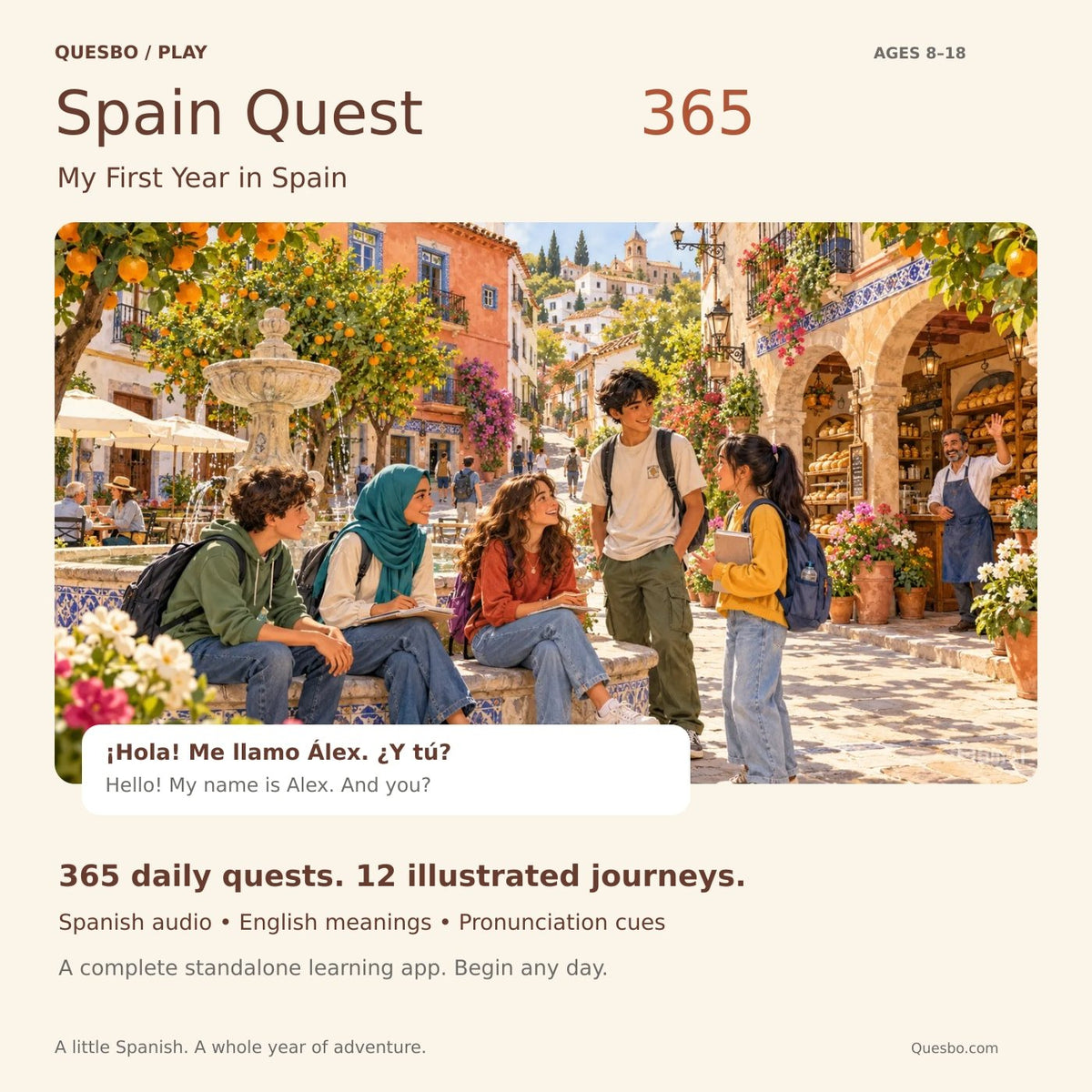 Spain Quest 365 — My First Year in Spain, 365 daily Spanish quests
