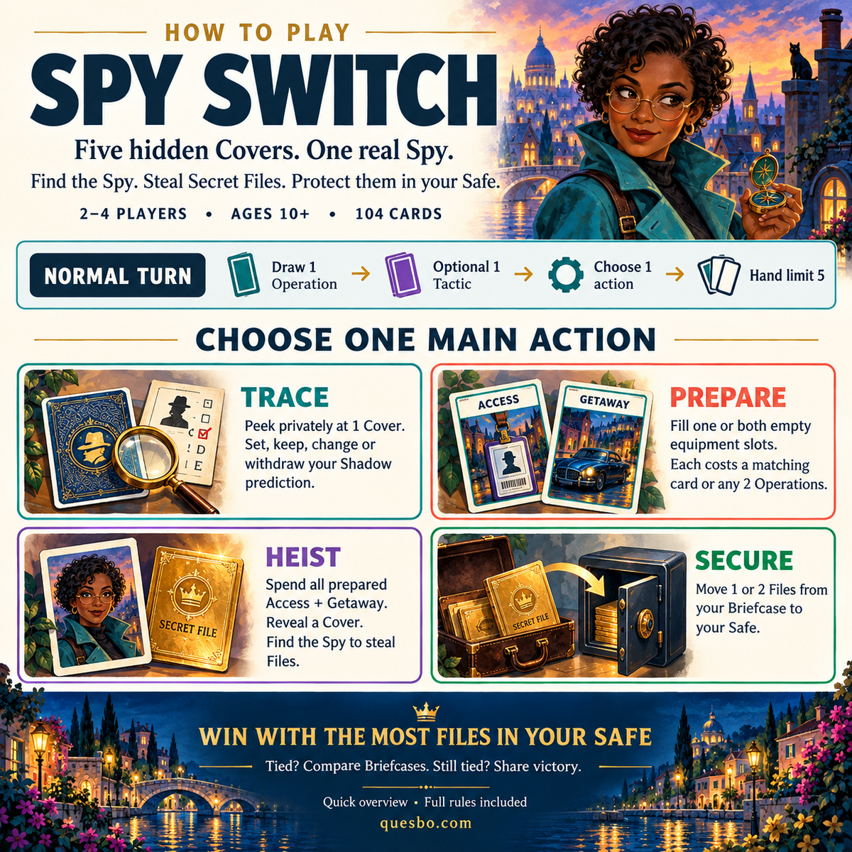 Spy Switch – Card Spy Strategy Game | Ages 10+ - Quesbo