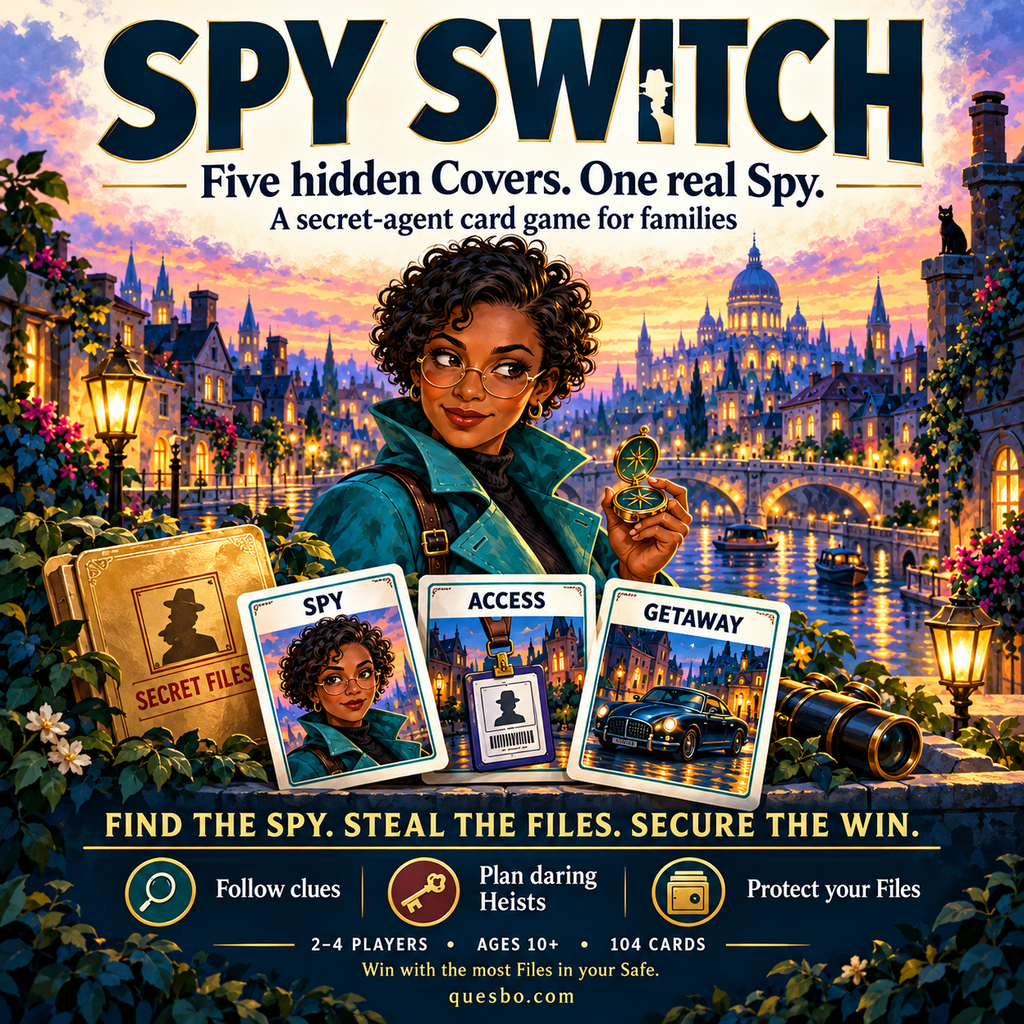Spy Switch – Card Spy Strategy Game | Ages 10+ - Quesbo