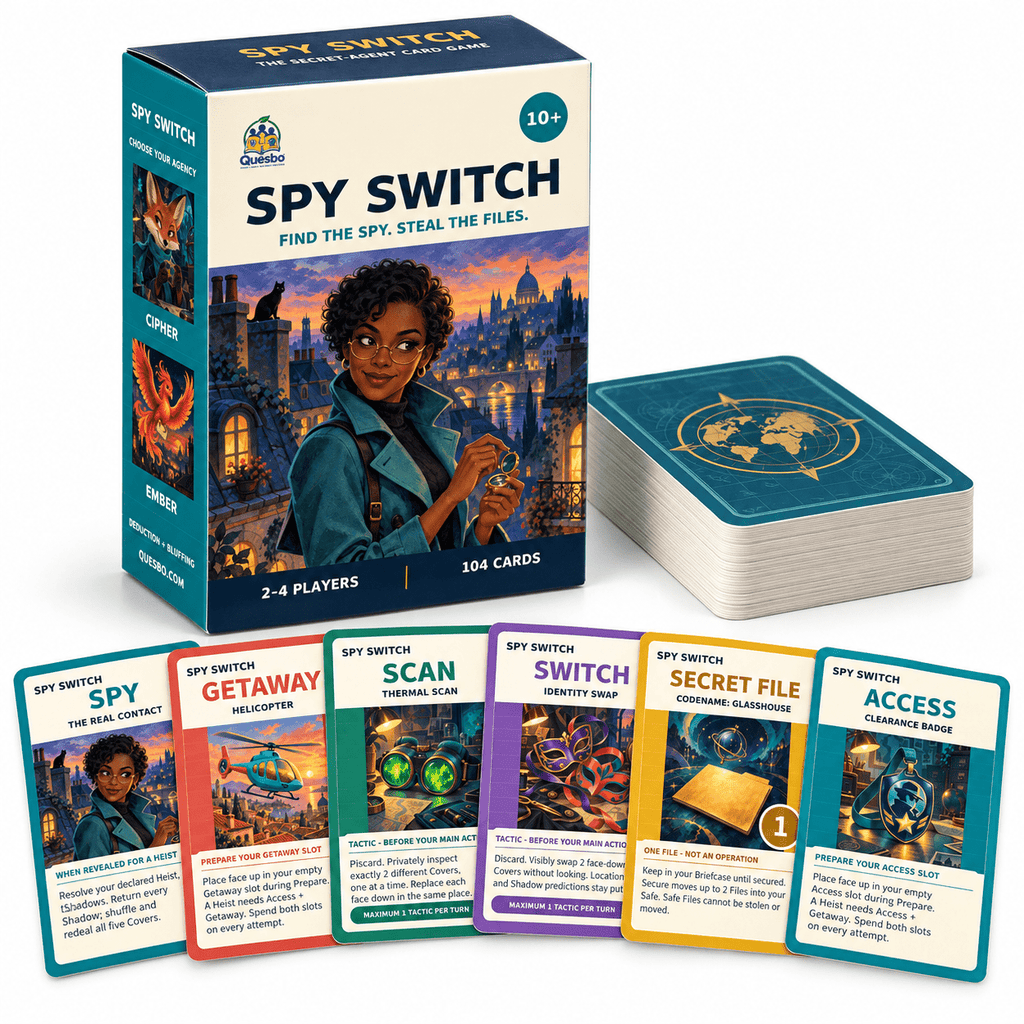 Spy Switch – Card Spy Strategy Game | Ages 10+ - Quesbo