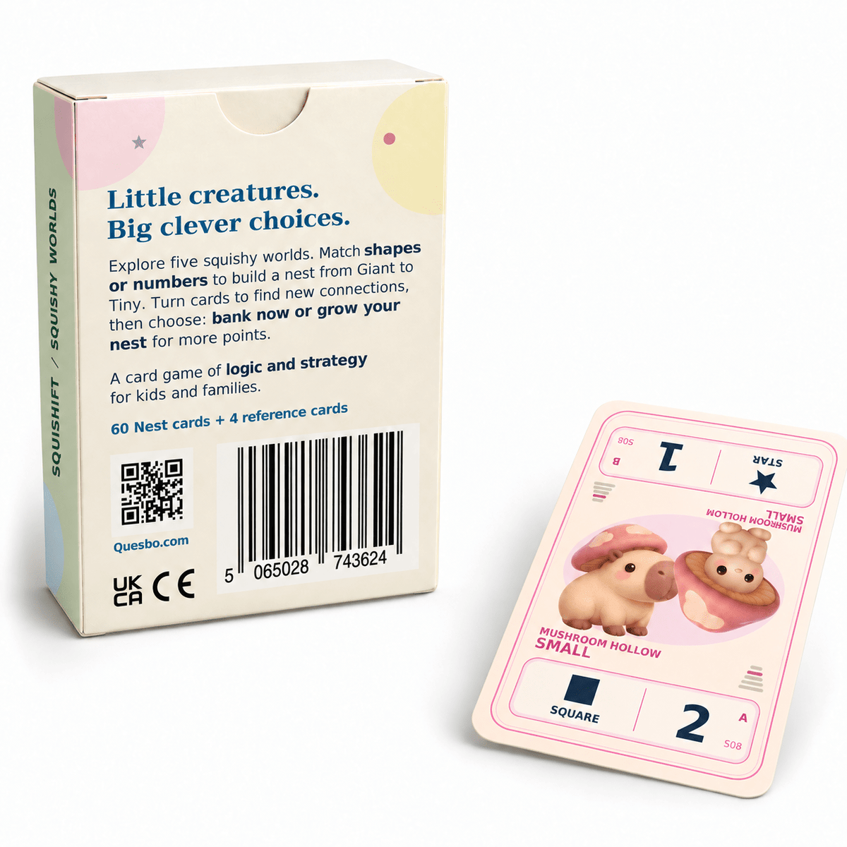 SQUISHIFT™: Squishy Worlds – Family Strategy Card Game | Ages 8+ - Quesbo