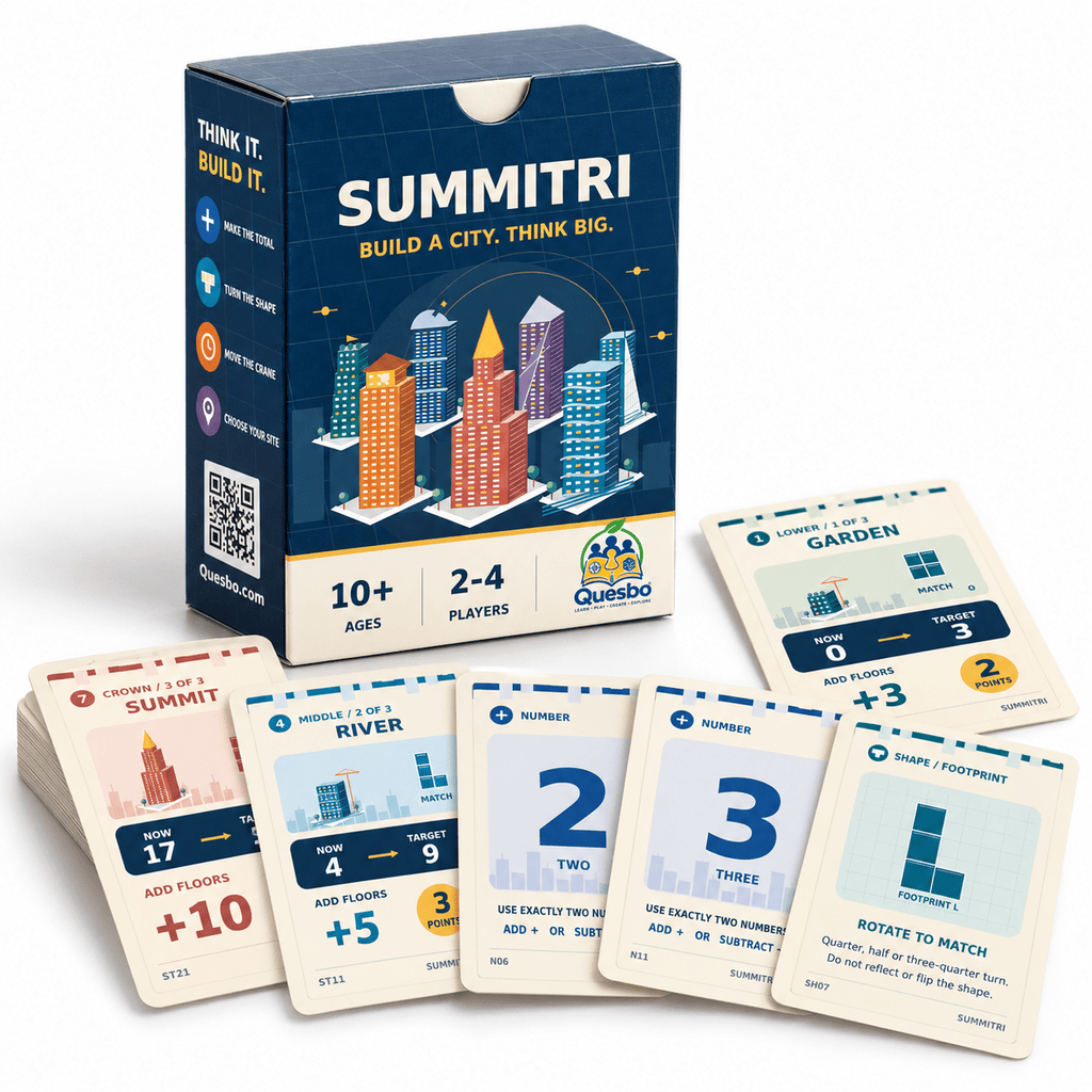 SUMMITRI – Family Strategy & Maths Card Game | Ages 10+ - Quesbo