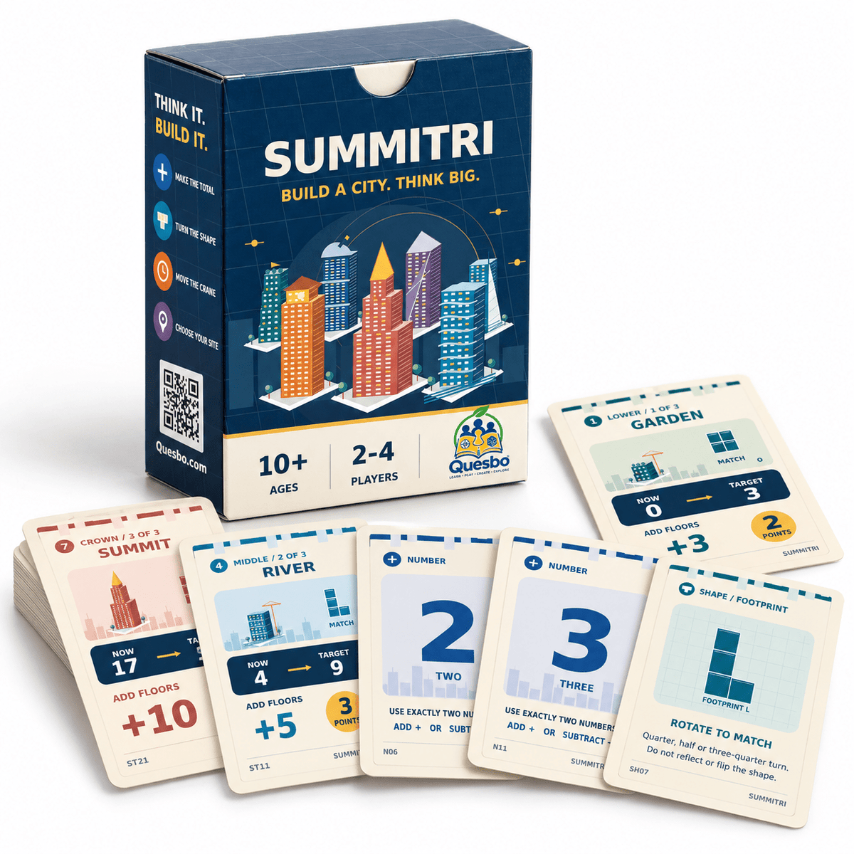 SUMMITRI – Family Strategy & Maths Card Game | Ages 10+ - Quesbo