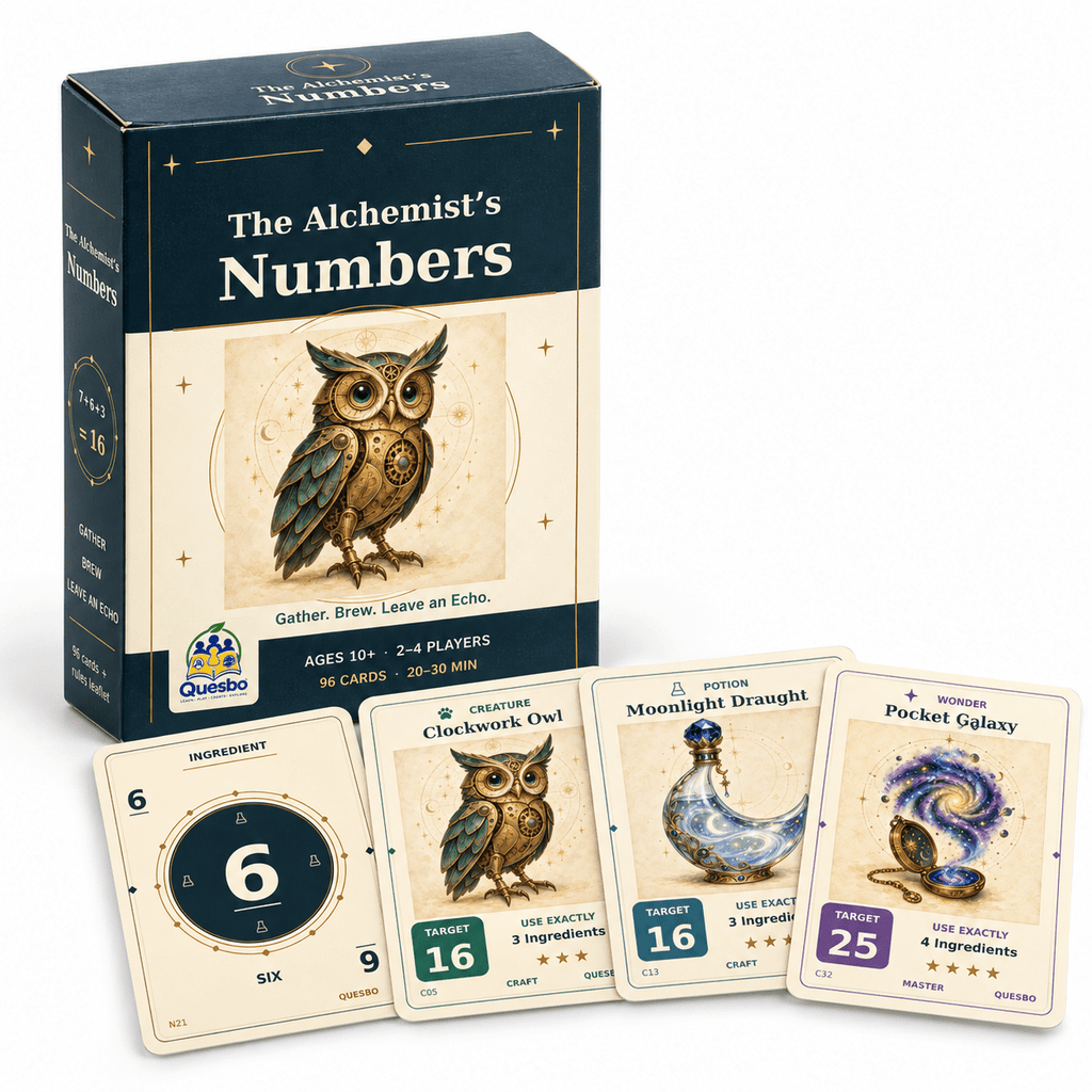 The Alchemist’s Numbers – Family Maths Card Game | Ages 10+ - Quesbo