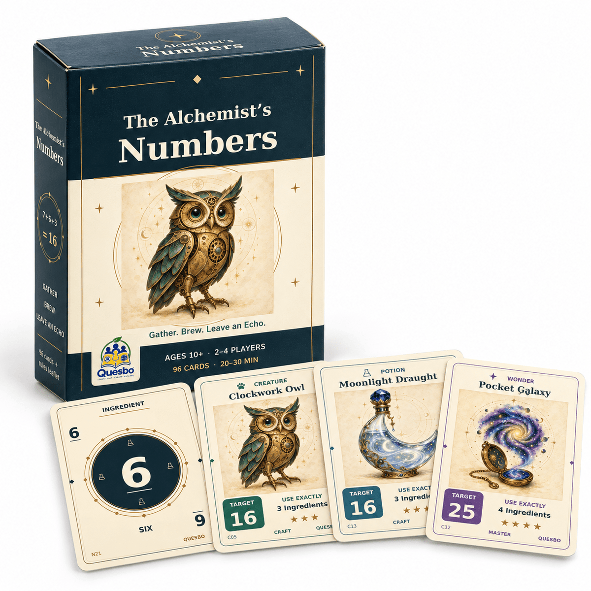 The Alchemist’s Numbers – Family Maths Card Game | Ages 10+ - Quesbo