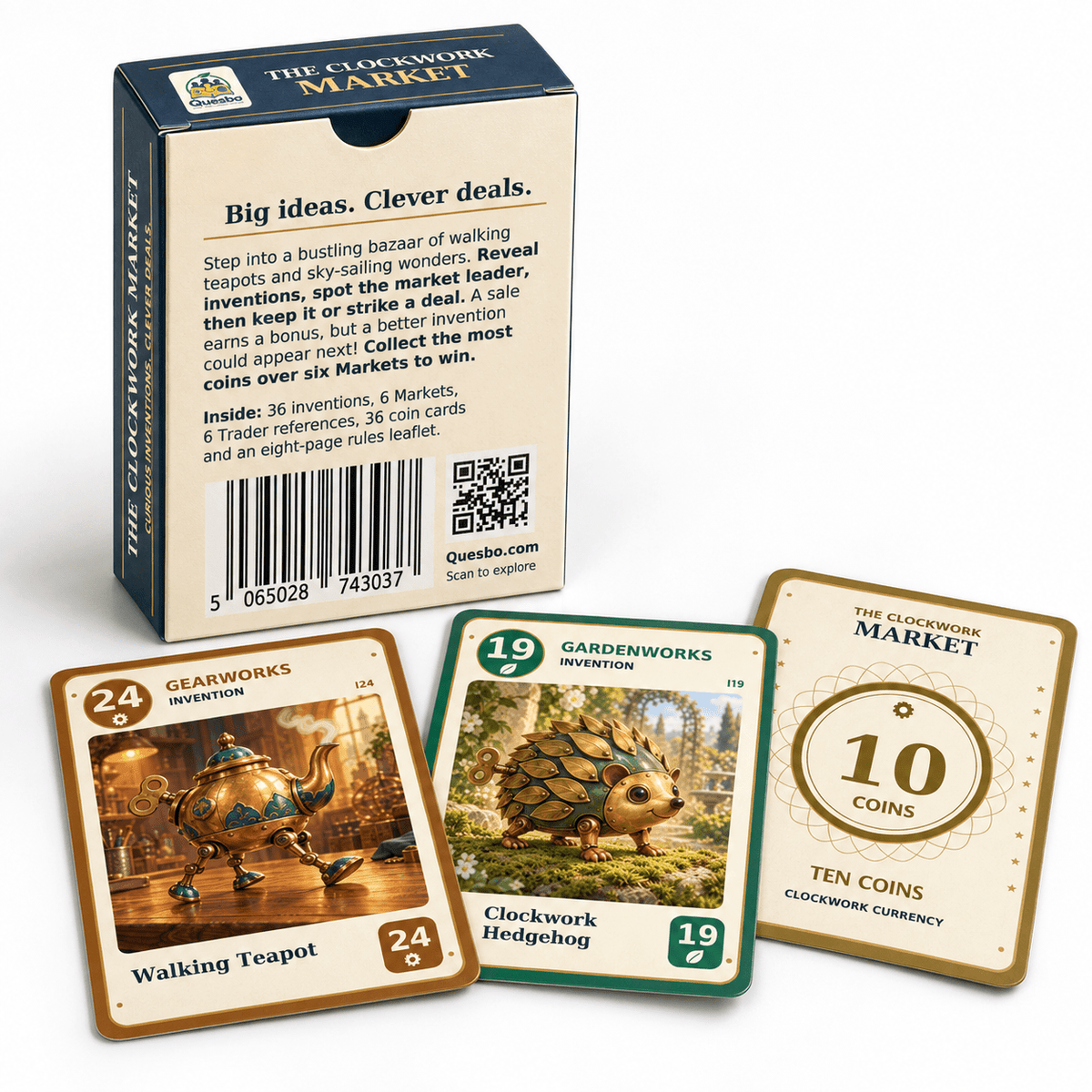 The Clockwork Market – Strategic Family Card Game | Ages 10+ - Quesbo