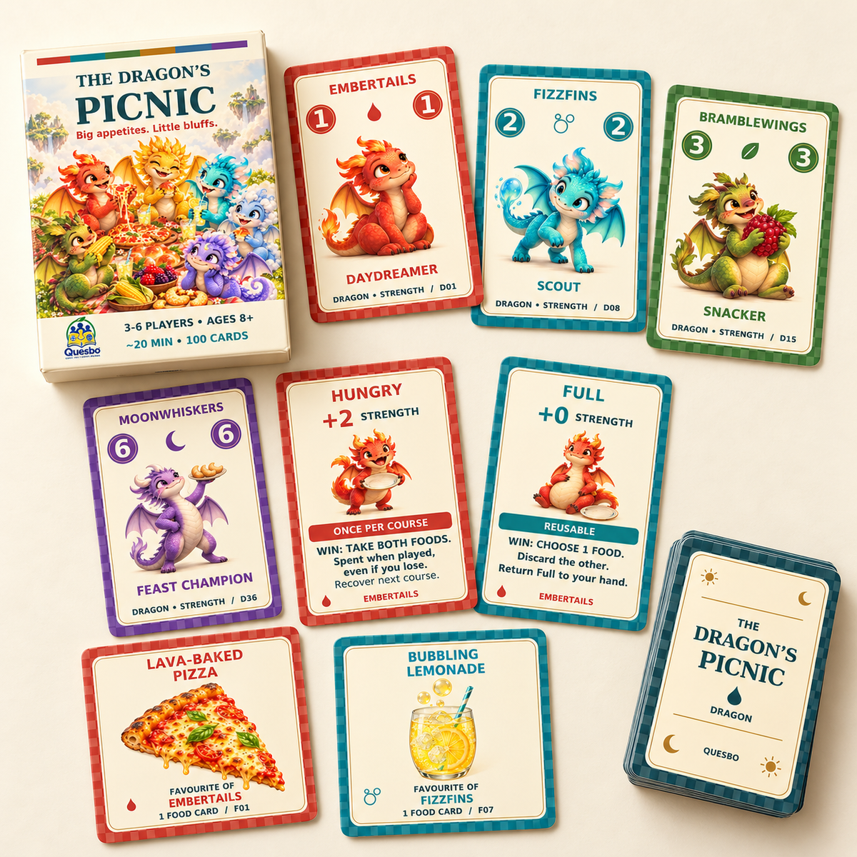 The Dragon’s Picnic | Family Card Game Ages 8+ - Quesbo