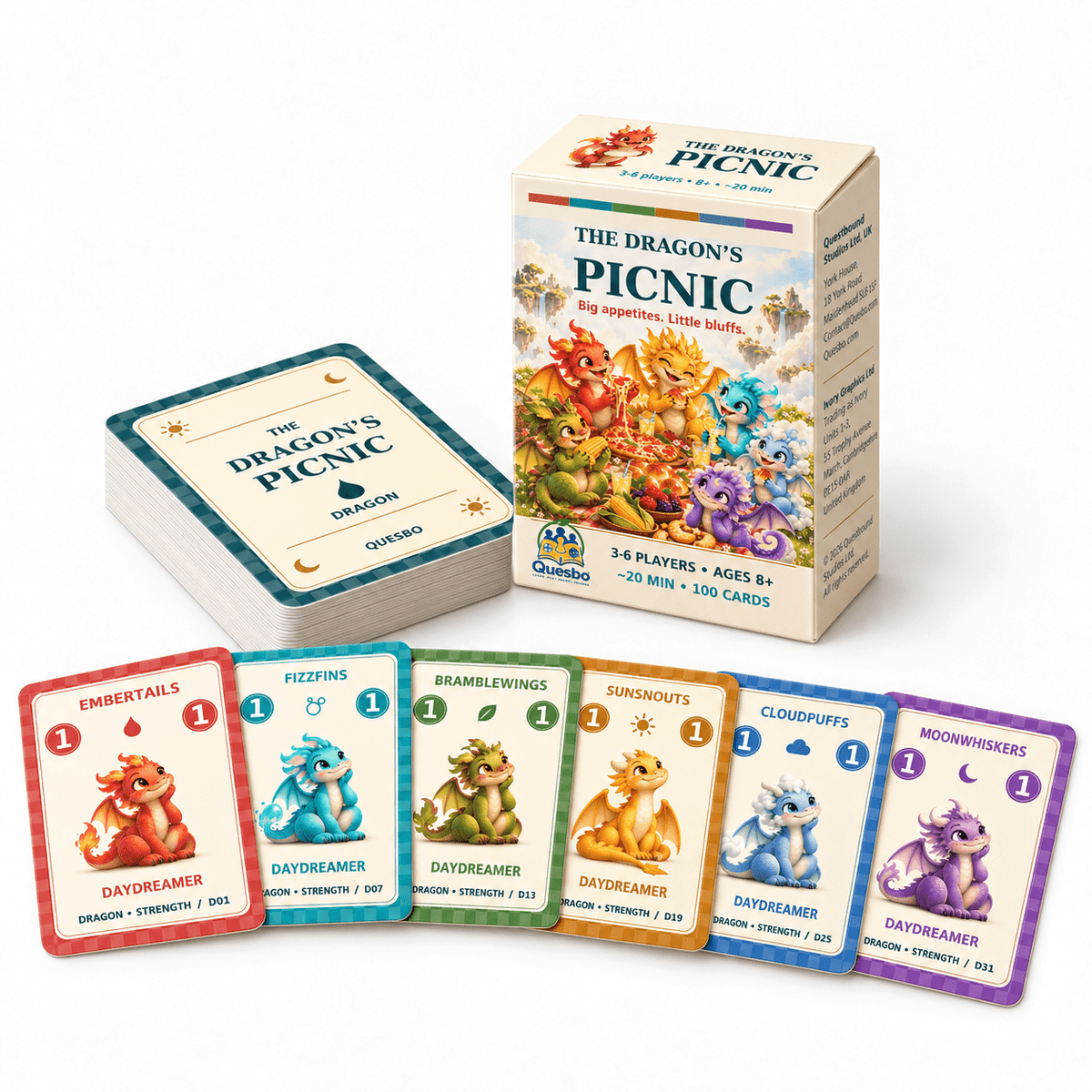 The Dragon’s Picnic | Family Card Game Ages 8+ - Quesbo