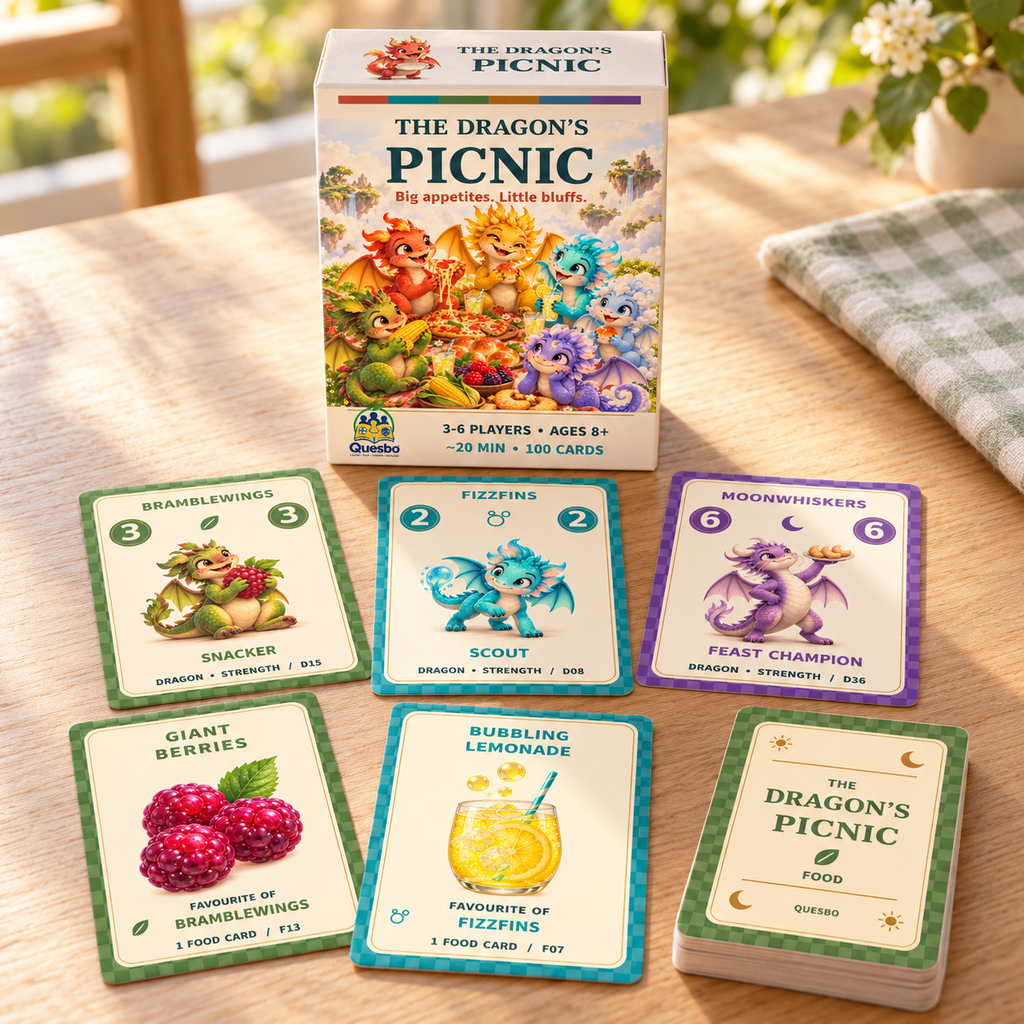 The Dragon’s Picnic | Family Card Game Ages 8+ - Quesbo