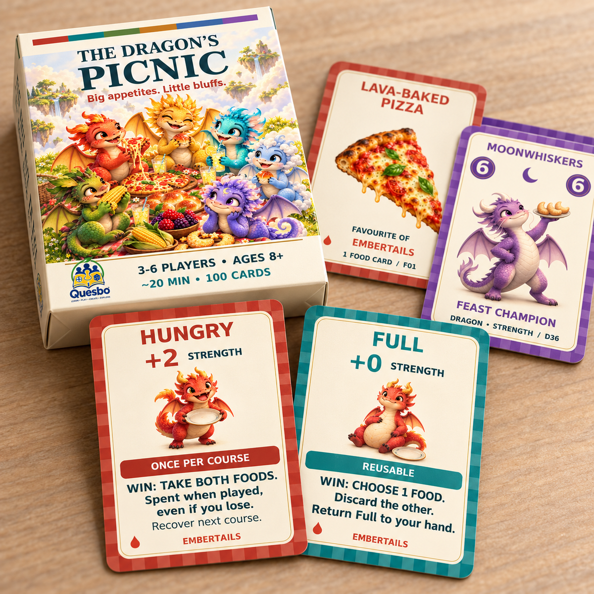 The Dragon’s Picnic | Family Card Game Ages 8+ - Quesbo