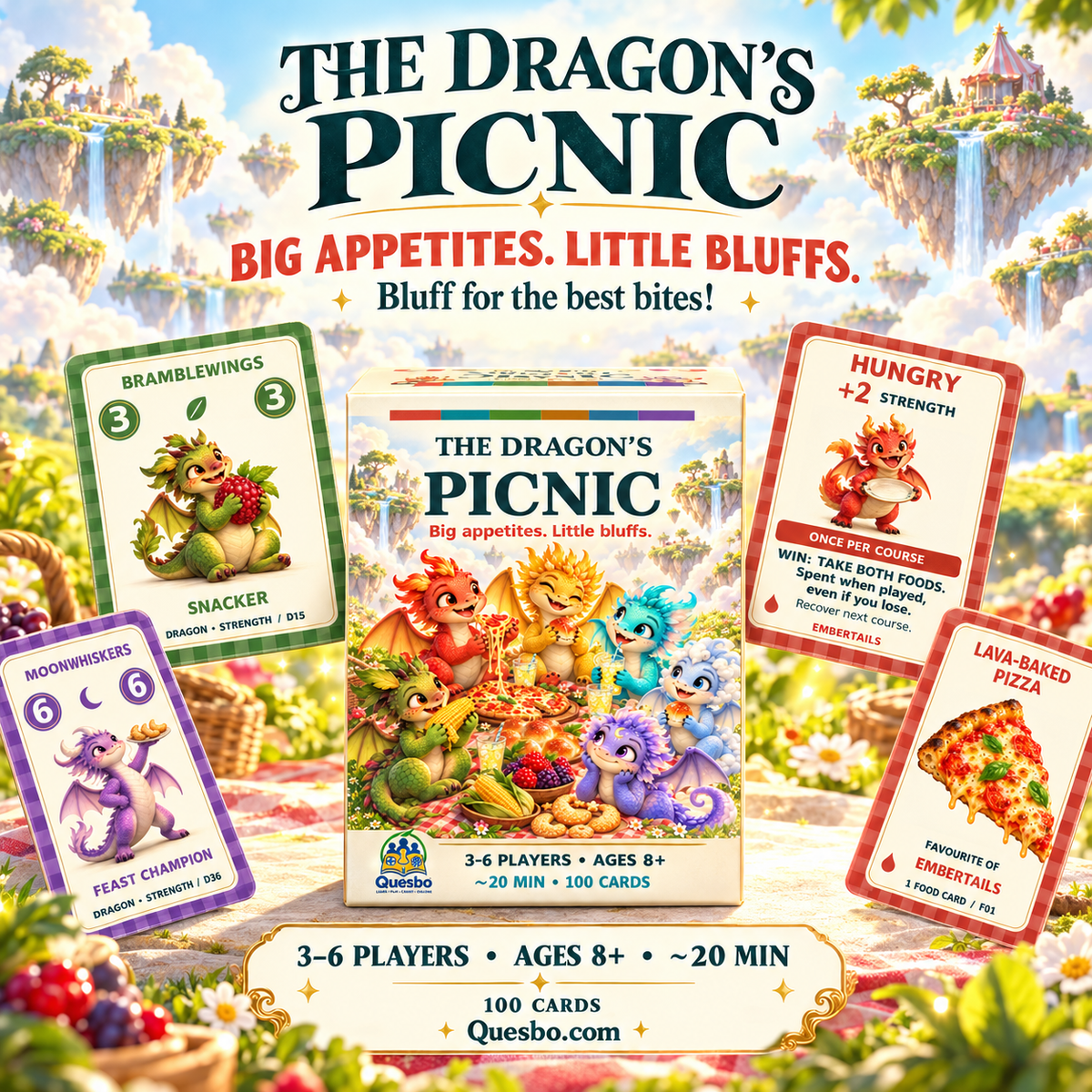 The Dragon’s Picnic | Family Card Game Ages 8+ - Quesbo