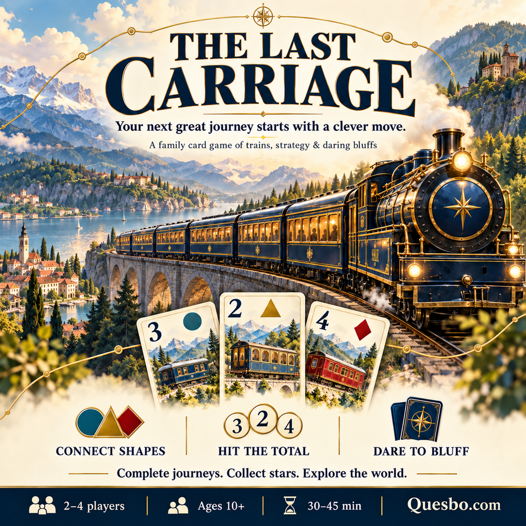 The Last Carriage – Family Train Strategy Card Game | Ages 10+ - Quesbo