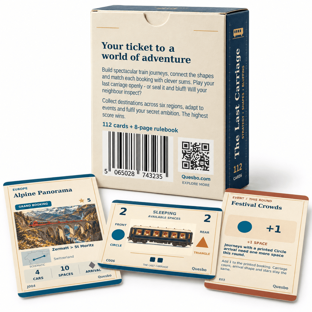 The Last Carriage – Family Train Strategy Card Game | Ages 10+ - Quesbo