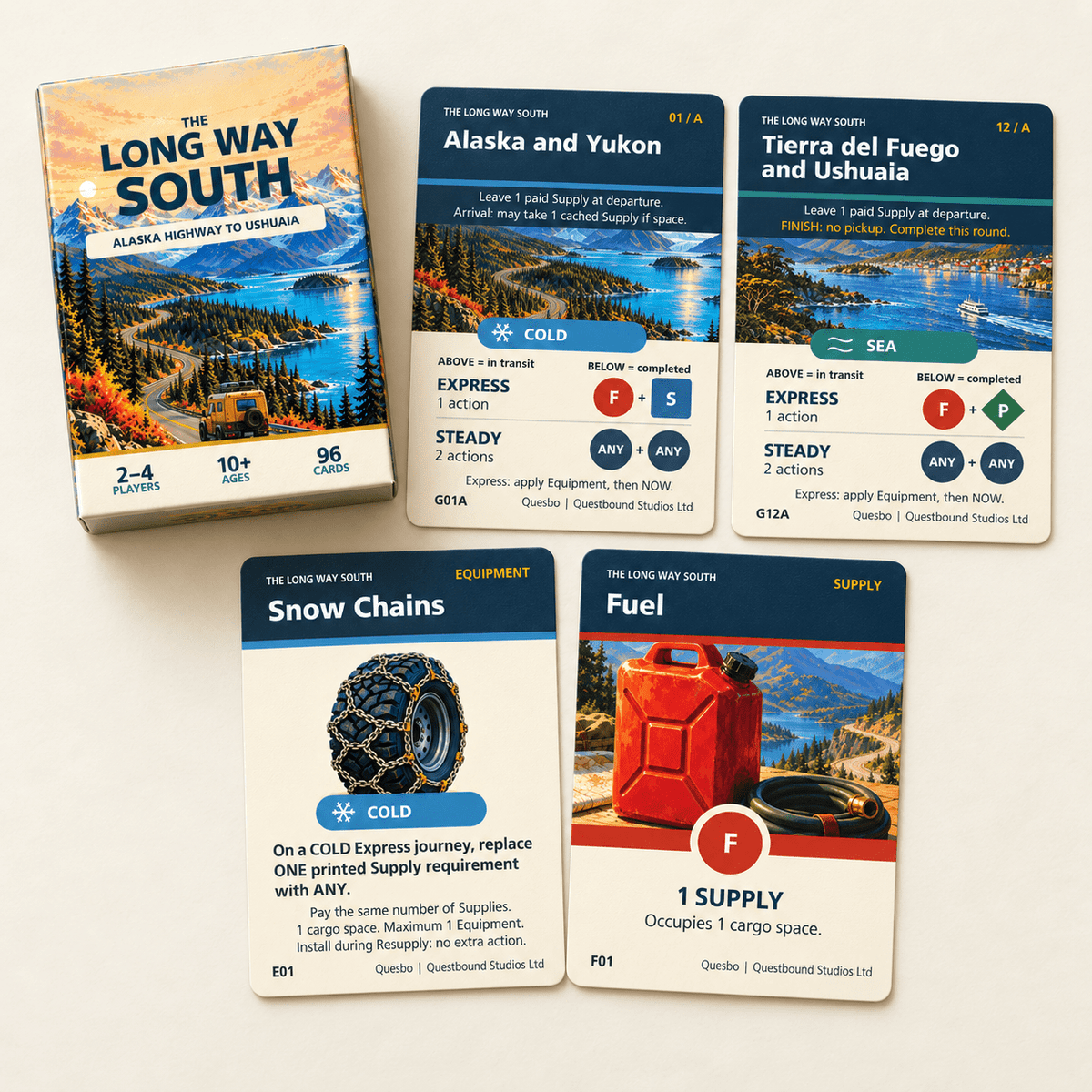 The Long Way South – Family Strategy Card Game | Ages 10+ - Quesbo