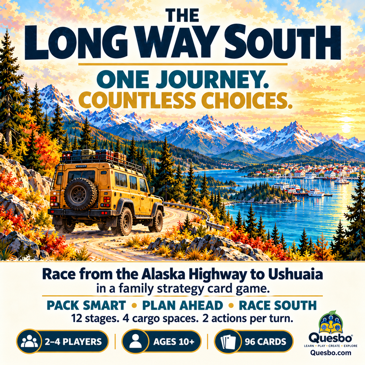 The Long Way South – Family Strategy Card Game | Ages 10+ - Quesbo