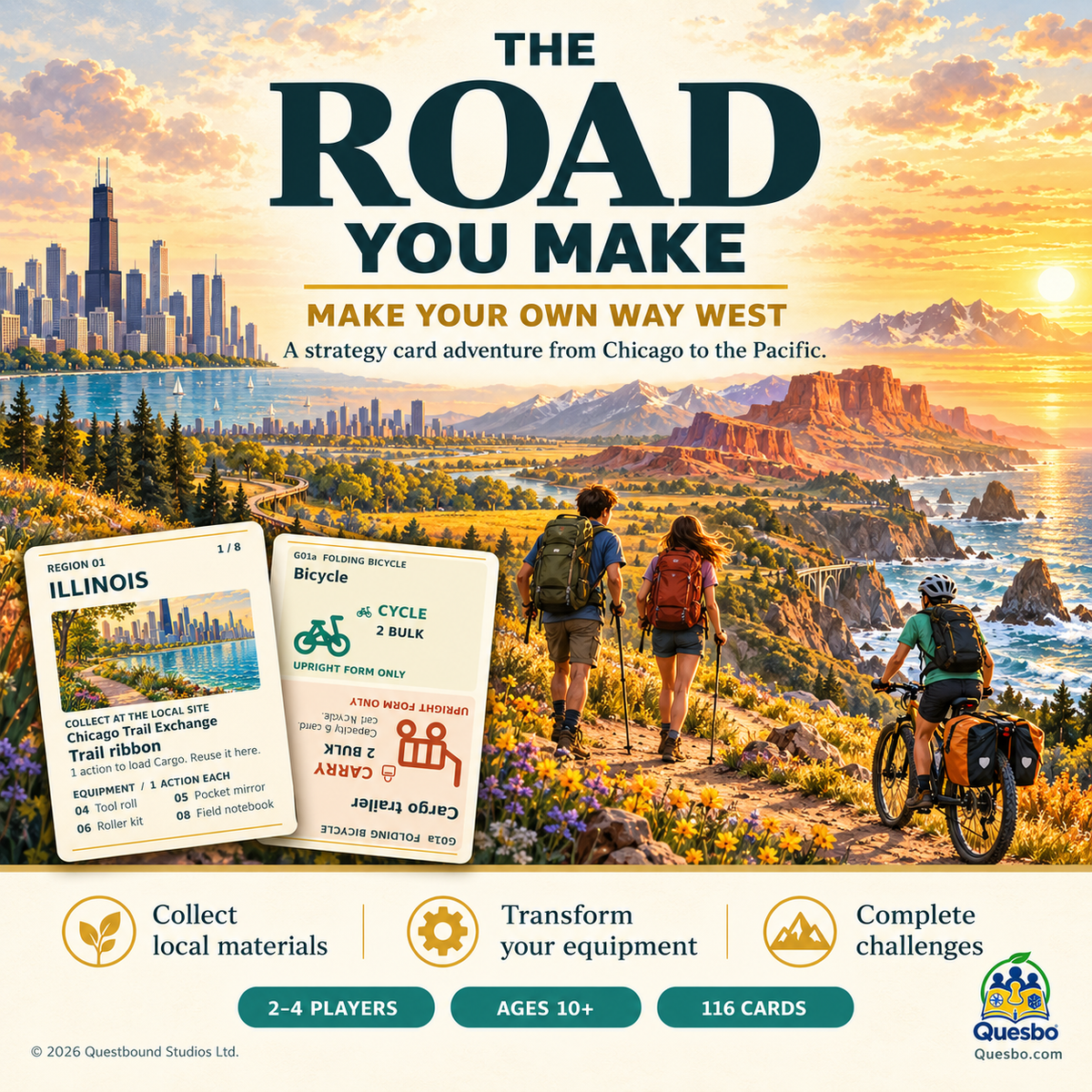 The Road You Make – Strategic Cross-America Adventure Card Game | Ages 10+ - Quesbo