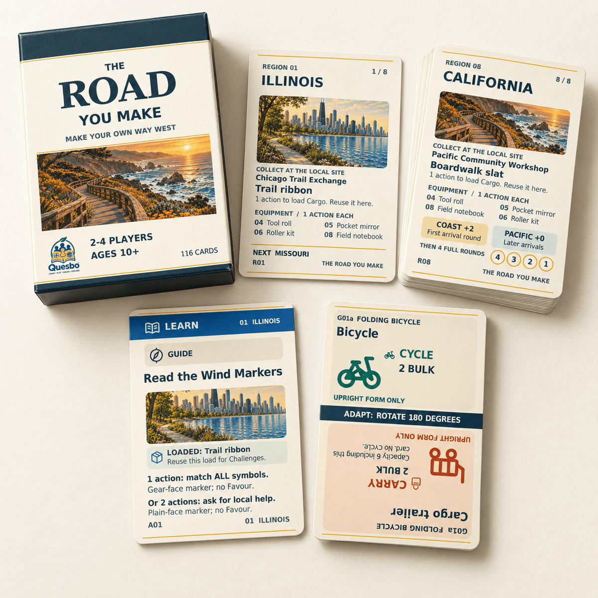 The Road You Make – Strategic Cross-America Adventure Card Game | Ages 10+ - Quesbo