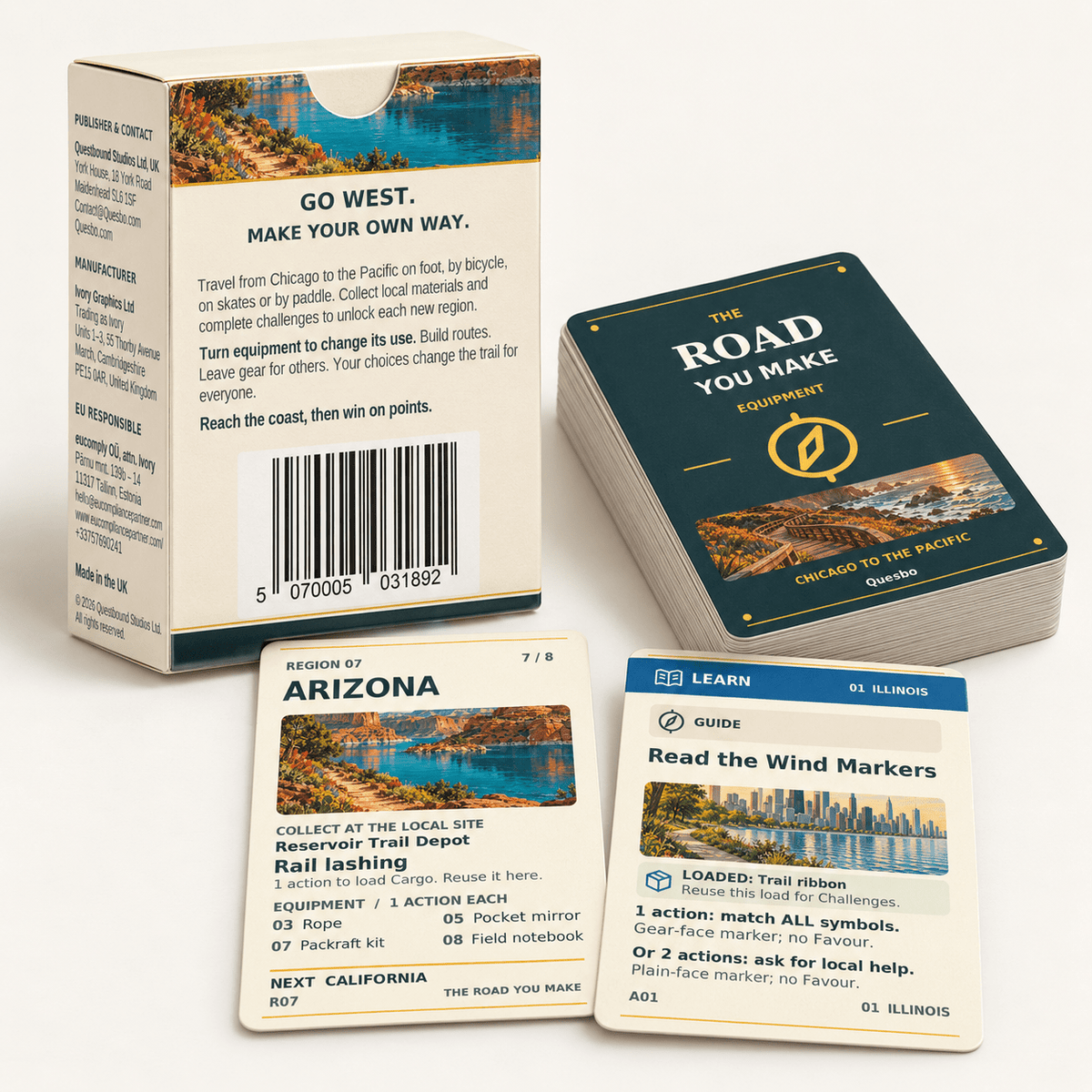 The Road You Make – Strategic Cross-America Adventure Card Game | Ages 10+ - Quesbo