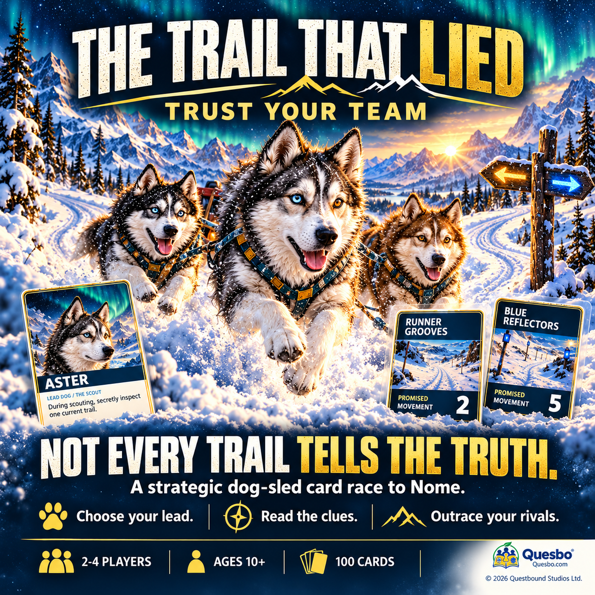 The Trail That Lied - Strategy Card Game | Ages 10+ - Quesbo