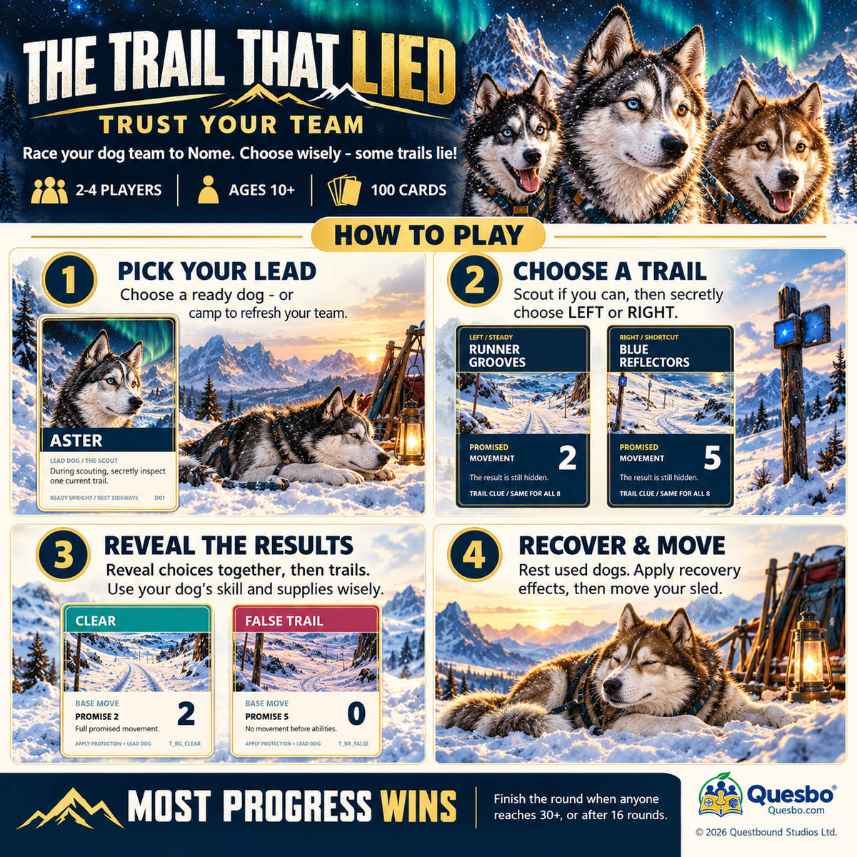 The Trail That Lied - Strategy Card Game | Ages 10+ - Quesbo