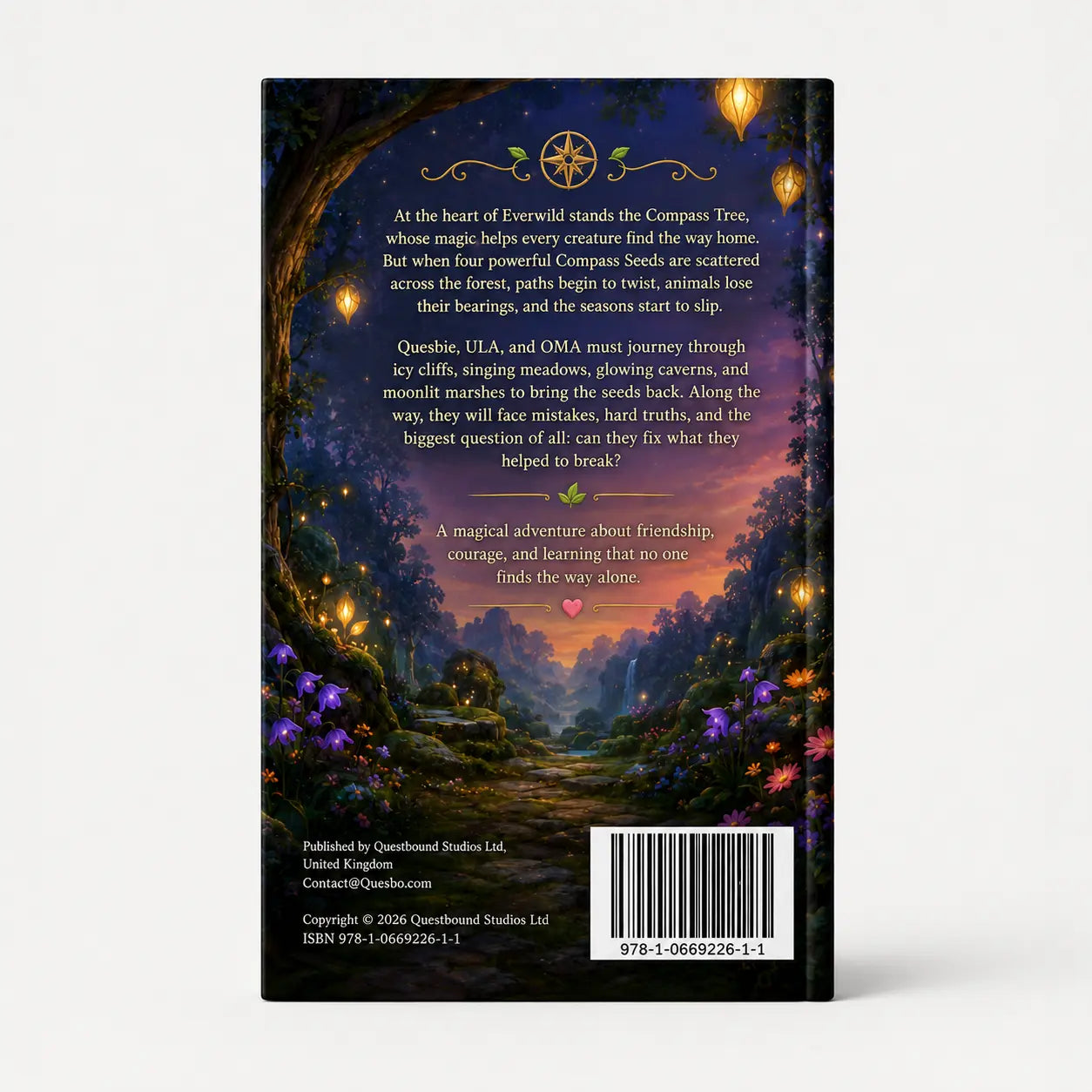 Quesbie Adventures Vol 1: The Compass Tree of Everwild  (Paperback; Reading Age 8-10) Quesbo