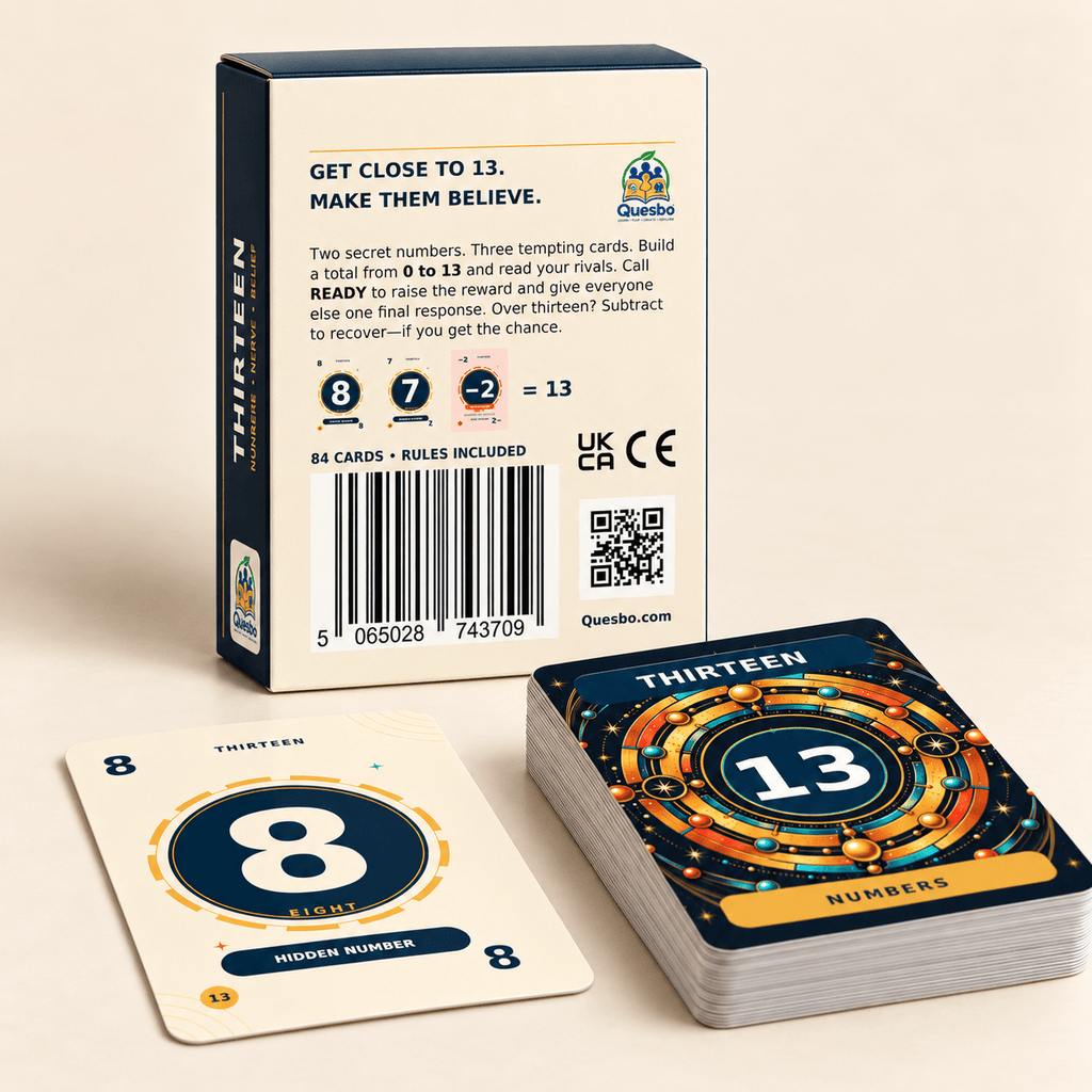 THIRTEEN – Family Strategy & Bluffing Card Game | Ages 8+ - Quesbo
