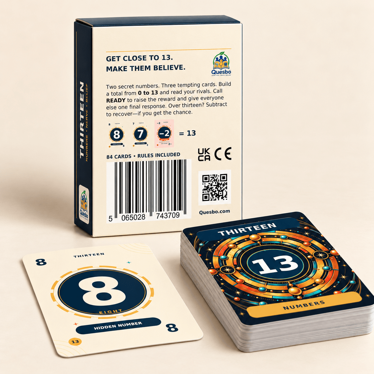 THIRTEEN – Family Strategy & Bluffing Card Game | Ages 8+ - Quesbo