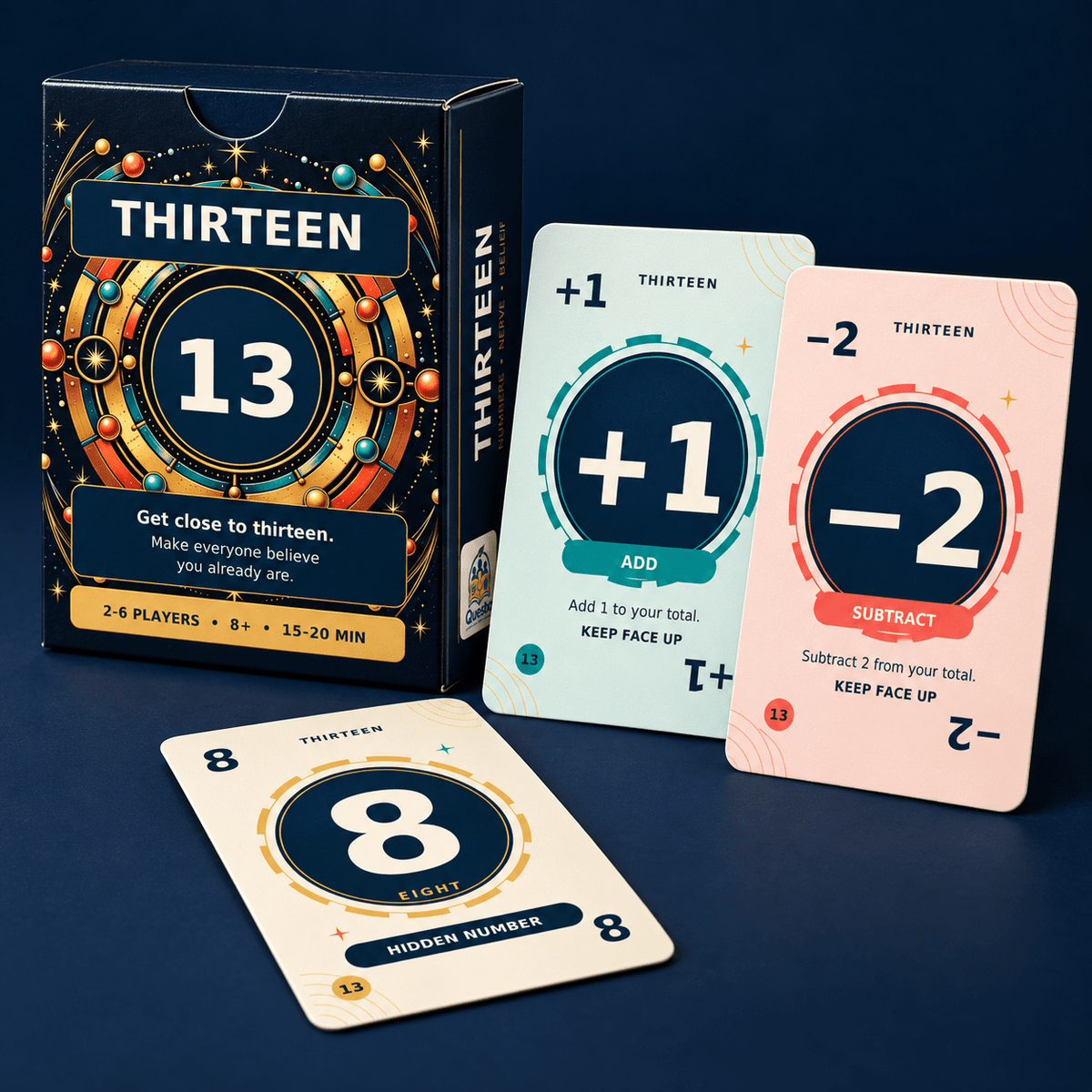 THIRTEEN – Family Strategy & Bluffing Card Game | Ages 8+ - Quesbo
