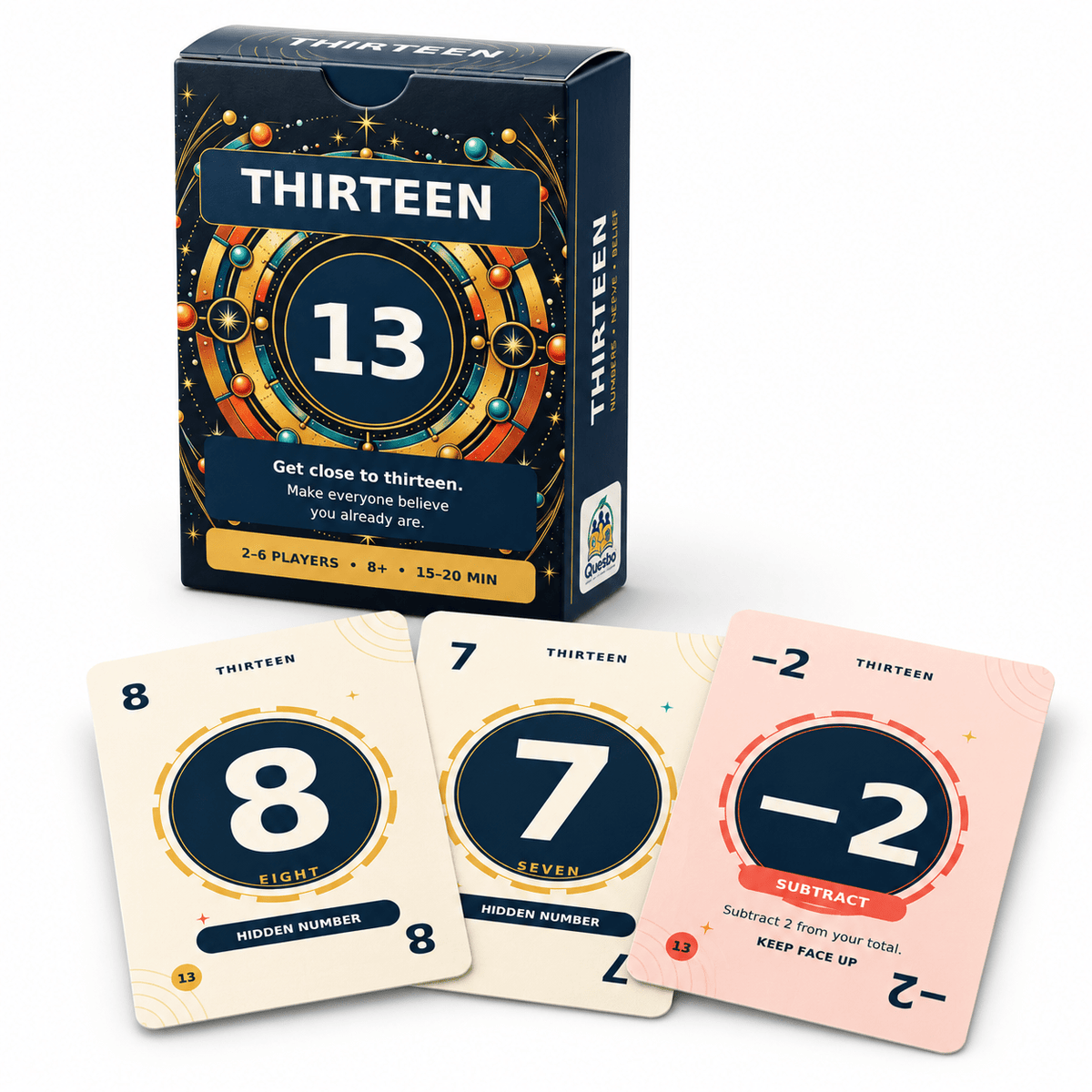 THIRTEEN – Family Strategy & Bluffing Card Game | Ages 8+ - Quesbo