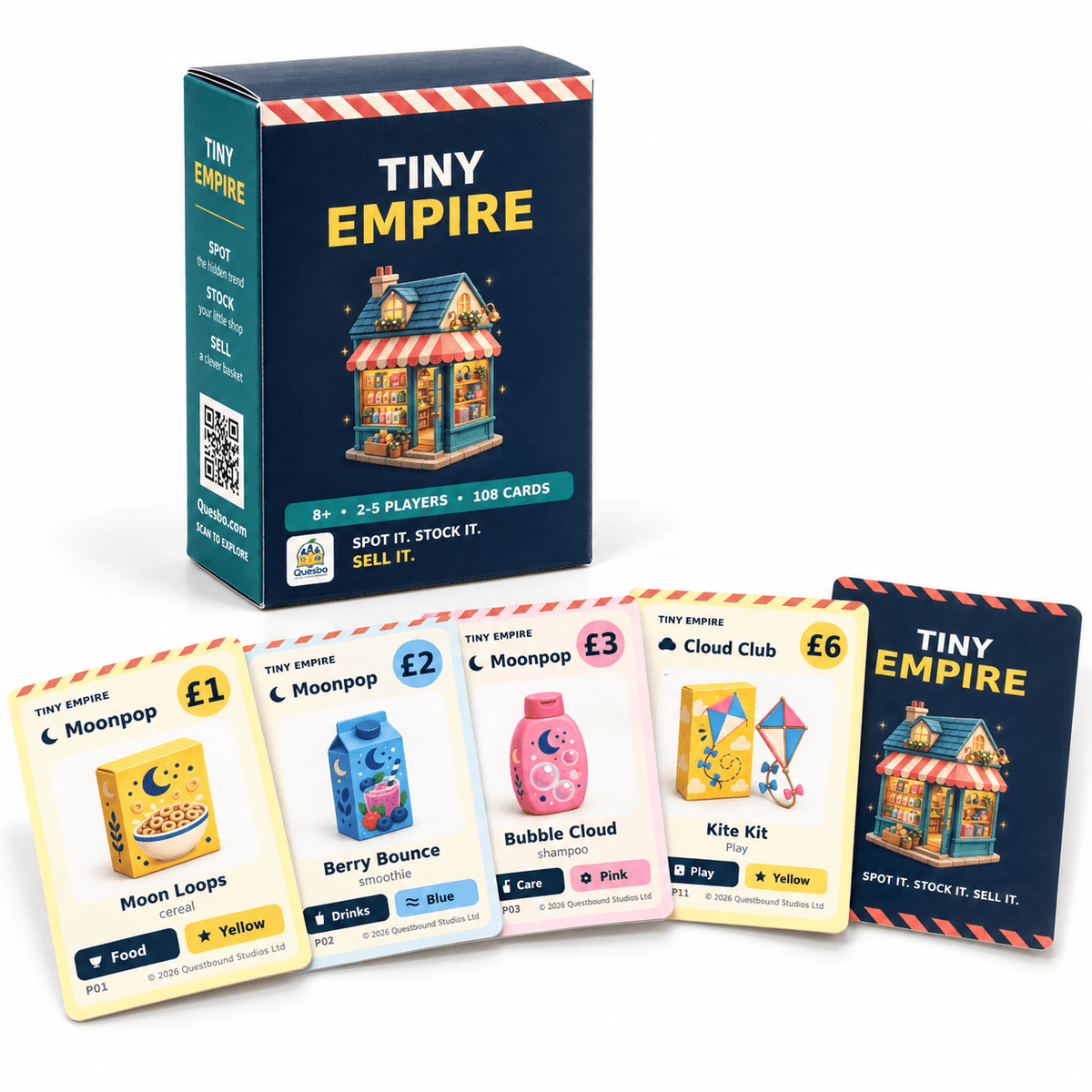Tiny Empire – Family Deduction & Quick Maths Card Game | Ages 8+ - Quesbo