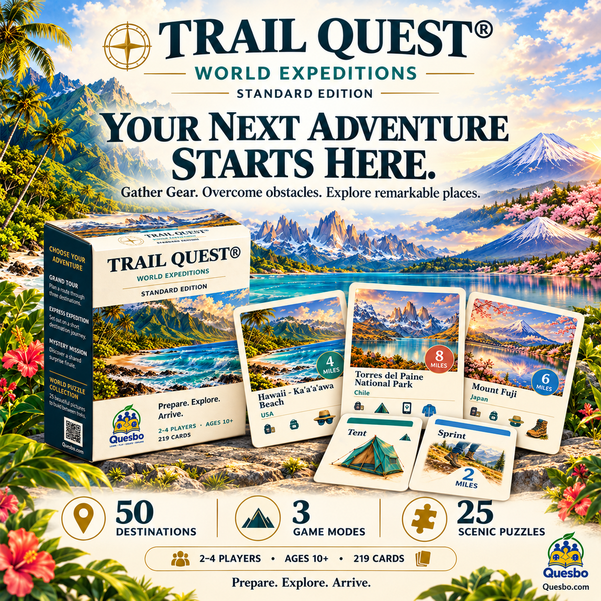 Trail Quest®: World Expeditions – Standard Edition | Ages 10+ - Quesbo