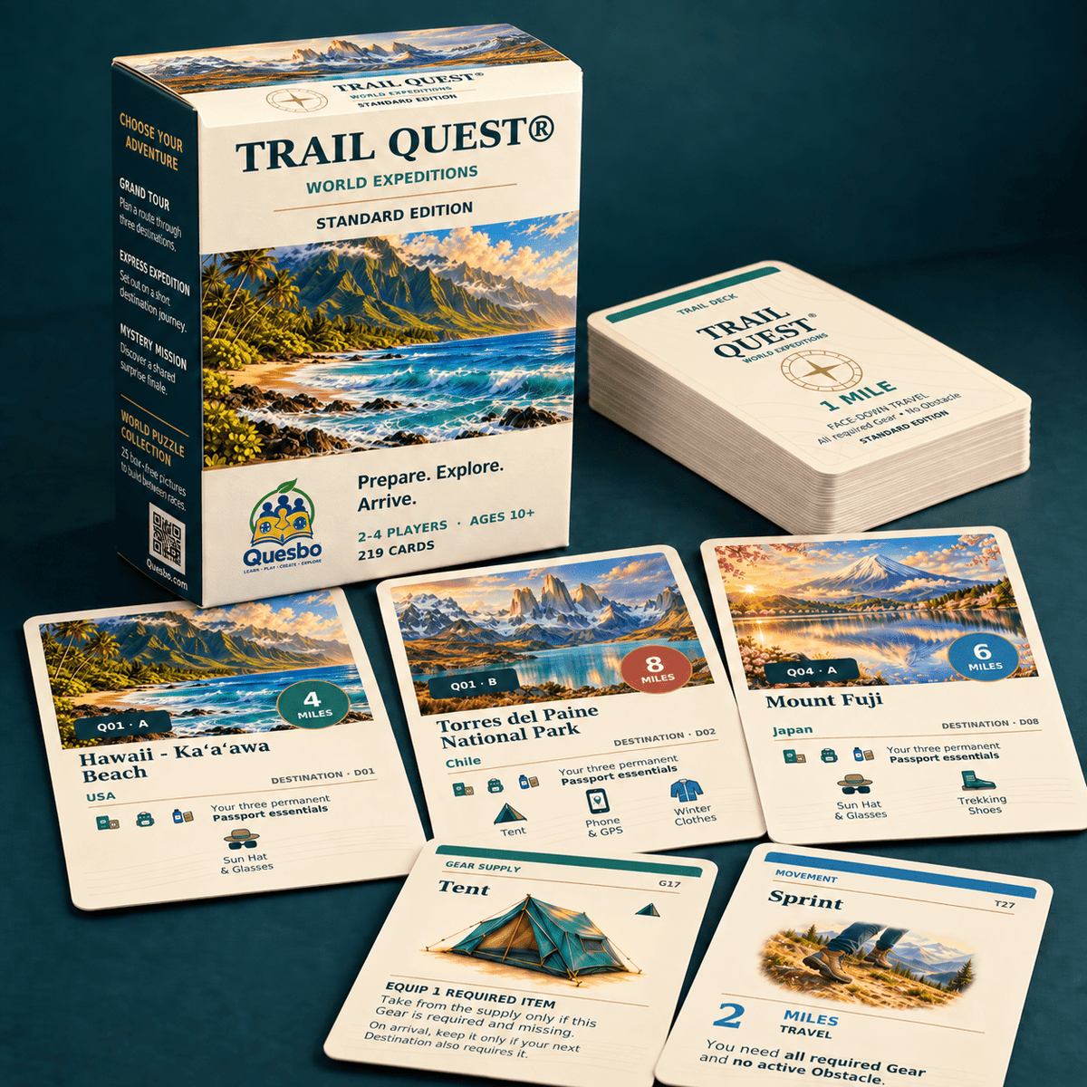Trail Quest®: World Expeditions – Standard Edition | Ages 10+ - Quesbo