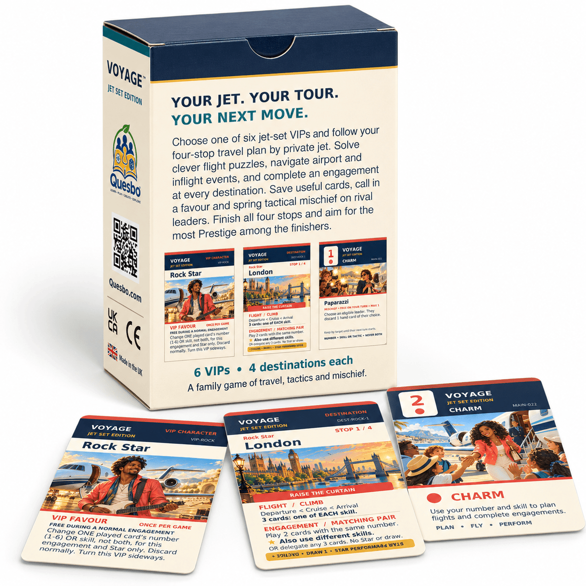 VOYAGE™ Jet Set Edition – Private Jet Strategy Card Game | Ages 10+ - Quesbo