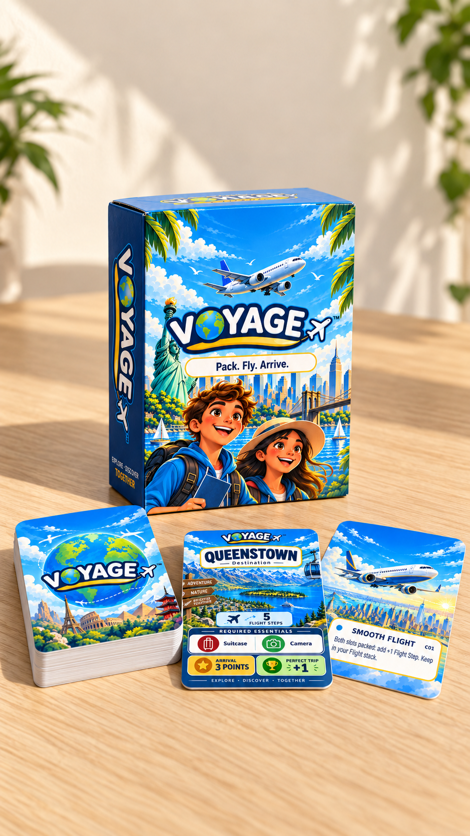 Voyage™ (Standard Edition) – Travel Card Game for Kids, Teens & Families | Ages 8+ - Quesbo