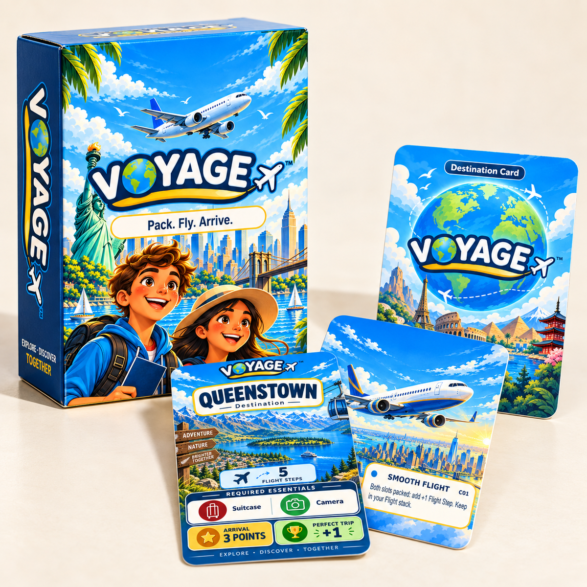 Voyage™ (Standard Edition) – Travel Card Game for Kids, Teens & Families | Ages 8+ - Quesbo
