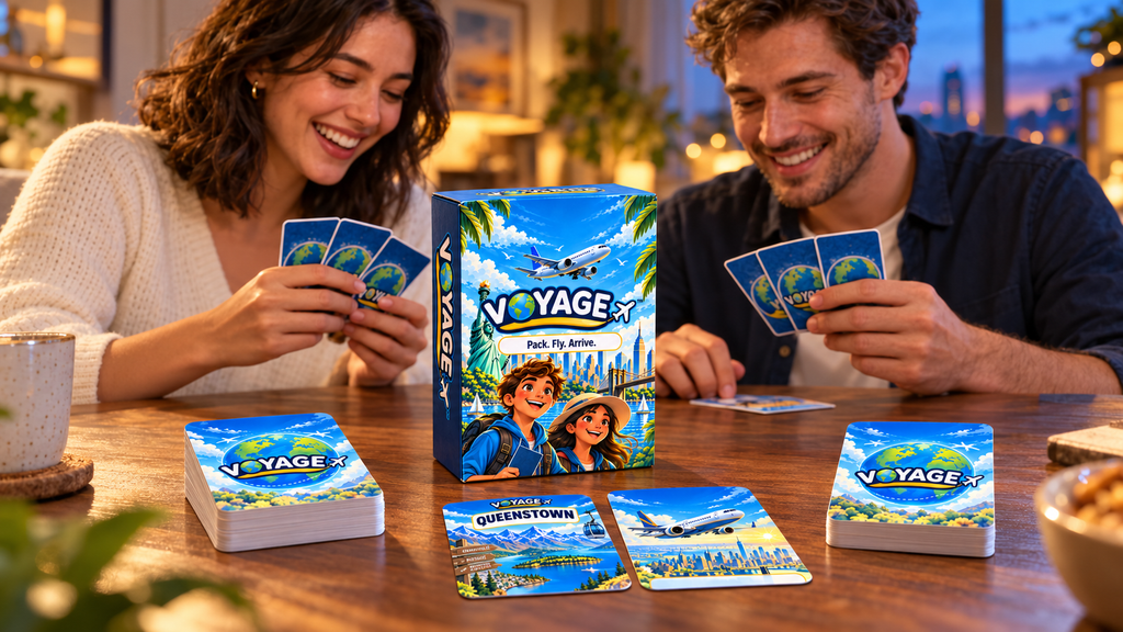 Voyage™ (Standard Edition) – Travel Card Game for Kids, Teens & Families | Ages 8+ - Quesbo